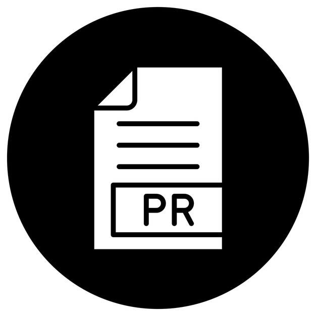 PR Vector Icon Design Illustration