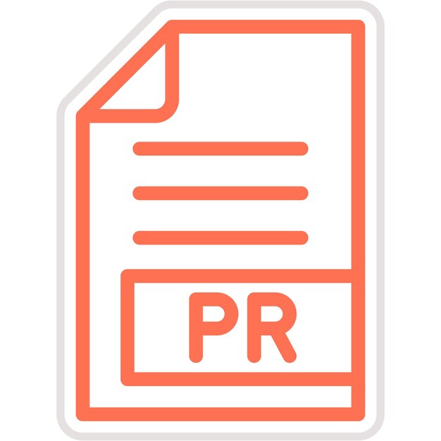 PR Vector Icon Design Illustration