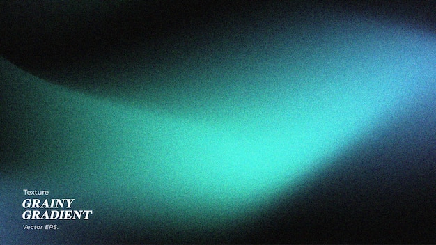 Premium grainy texture wavy Blue Mint Green Black gradient dark theme vector