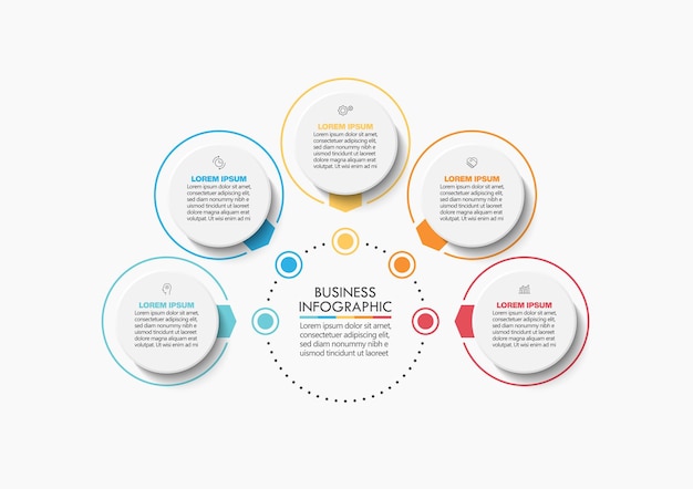 Presentation Business circle infographic template with options
