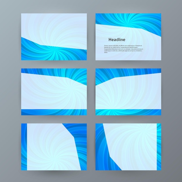 Presentation template set for powerpoint background blue15