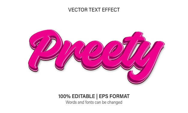 Pretty text effect