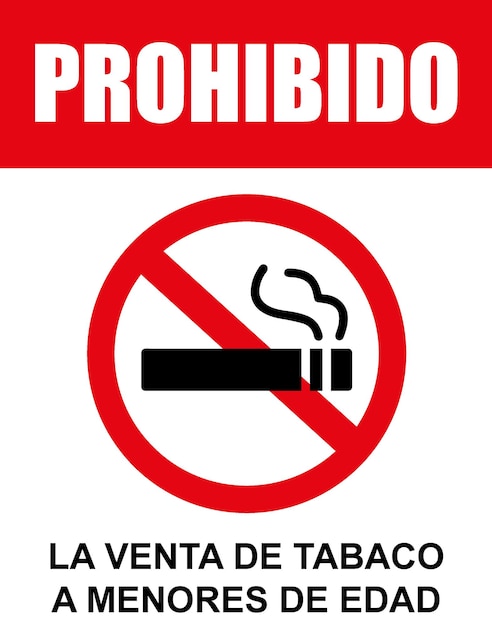 print la venta de tabaco a menores de edad