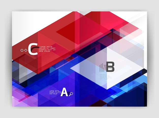 Print template modern elegant background triangle annual report Vector design for workflow layout diagram number options or web design
