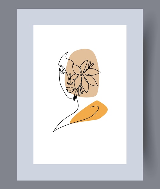 Printable wall art vector poster. Scandinavian abstract vector print for modern interior. Printable poster design.