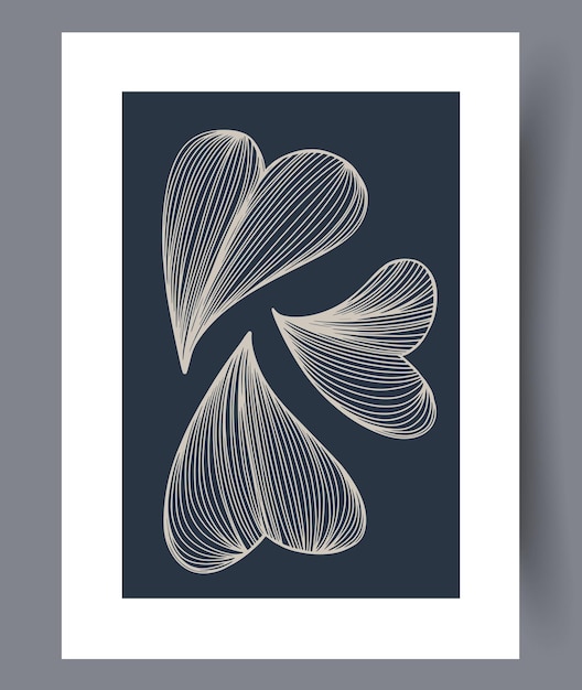 Printable wall art vector poster set vector