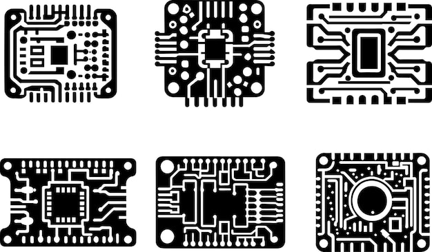 printed circuit board illustration black color