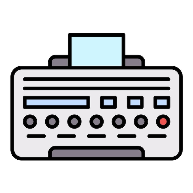 Printer Flat Illustration