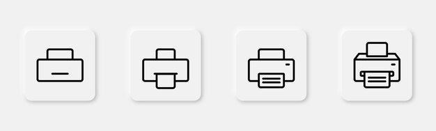 Printer icon in line Print and scan symbol Office printer Printer in line Stock vector illustration