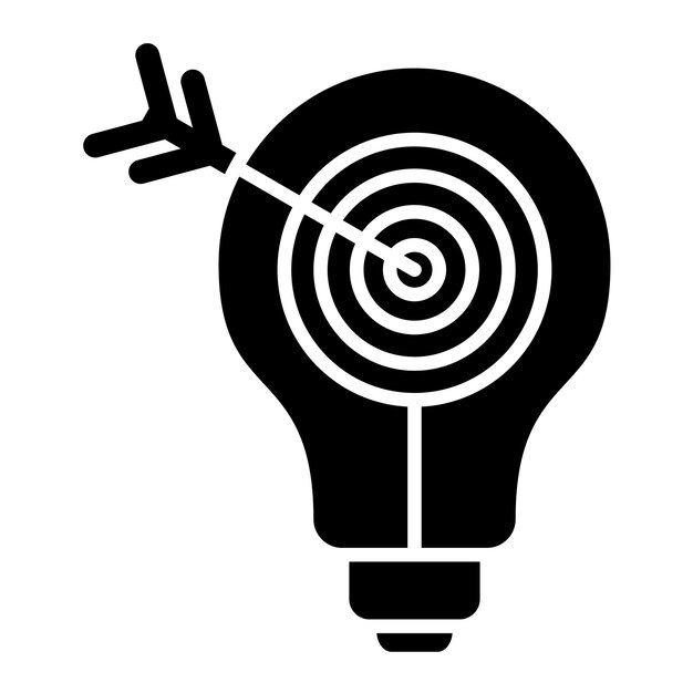 Problem Solving Glyph Solid Black Illustration