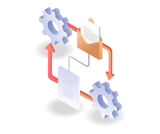 Process of sending and receiving data email