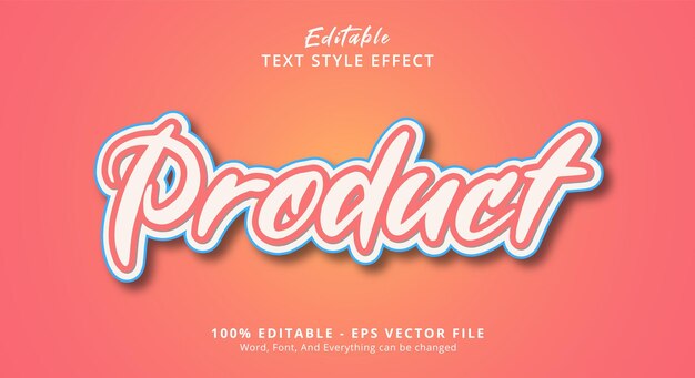 product text style effect editable text effect
