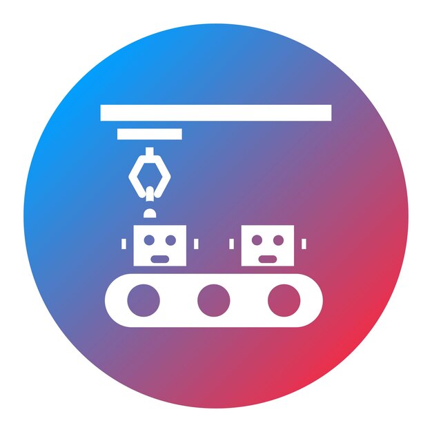 Production icon vector image Can be used for Robotics