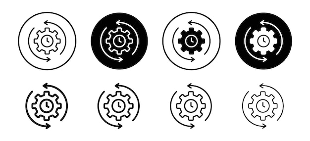 Productivity and efficiency icon vector set collection for web