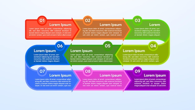 professional colorful flow chart design