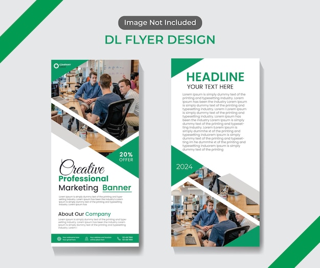 professional Modern business rack card or dl flyer design