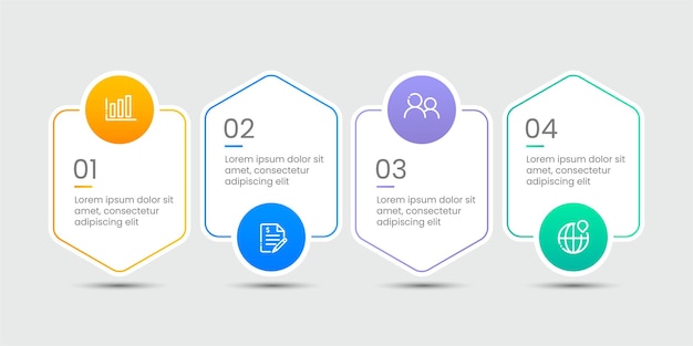 Professional steps infographic template