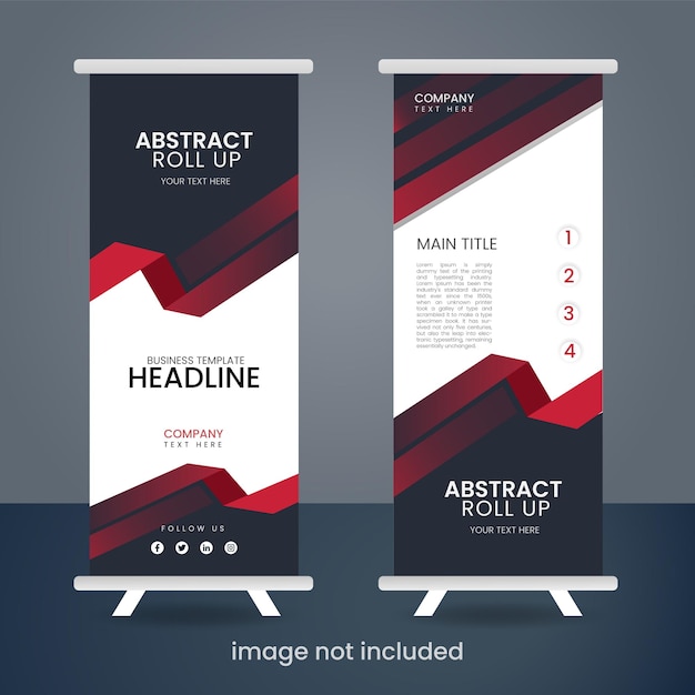 Proffesional business rollup banner design template in gradient colour