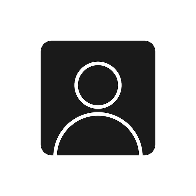 Profile user square icon vector
