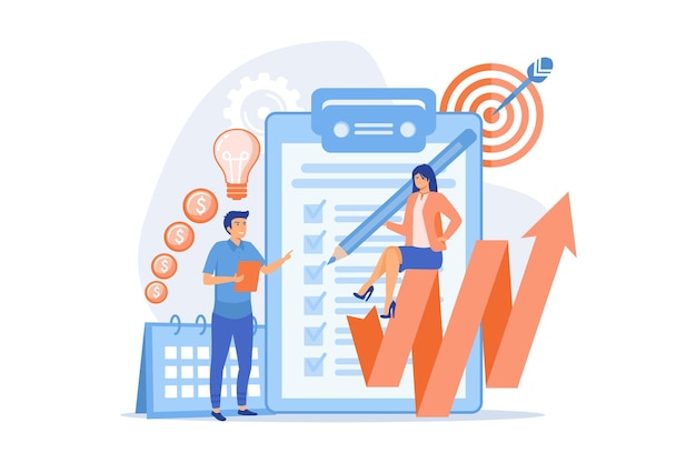 Profit growth strategy idea. Business development solution. Project planning, project plan creation,