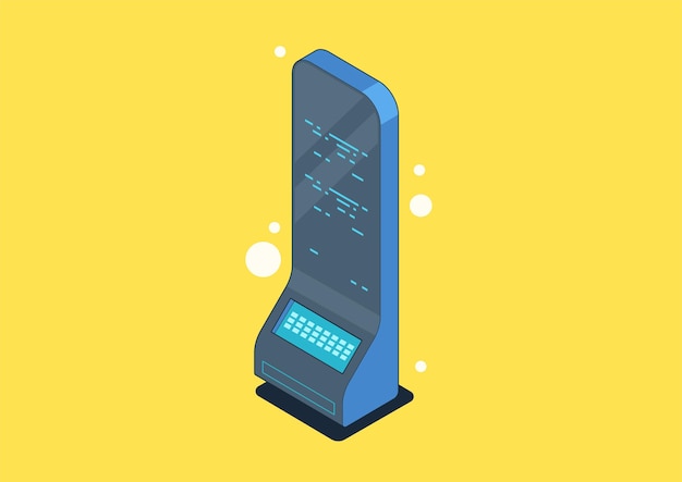 Program development and programming isometric icon, Artificial intelligence automated process big data processing.