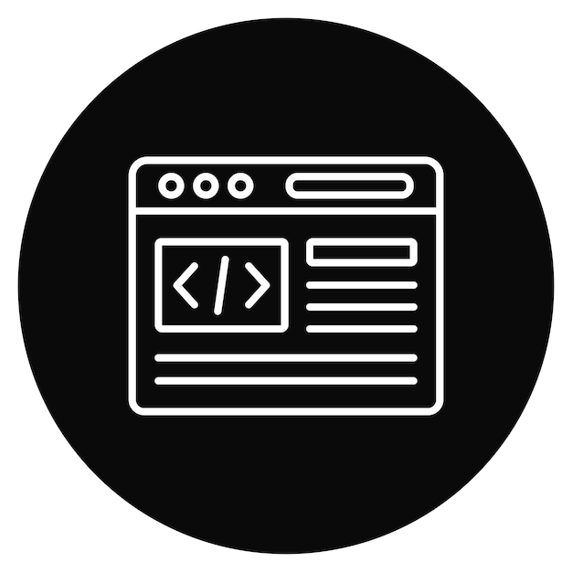 Program Interface icon vector image Can be used for Computer Science