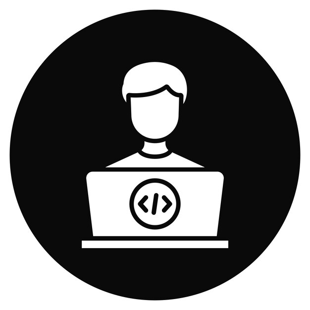 Programmer icon vector image Can be used for Computer Science