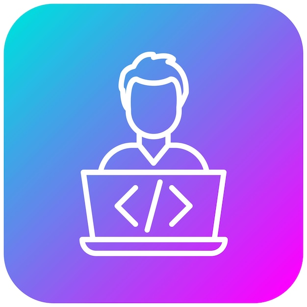 Programmer vector icon Can be used for Computer Programming iconset