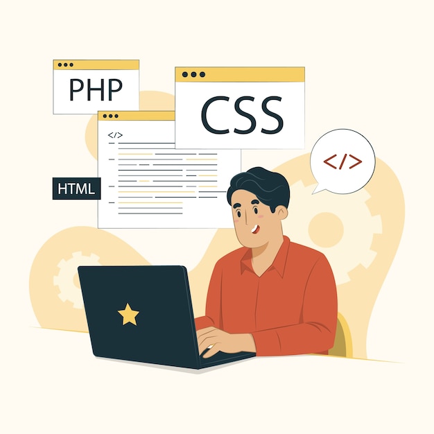 programming concept isolated on white