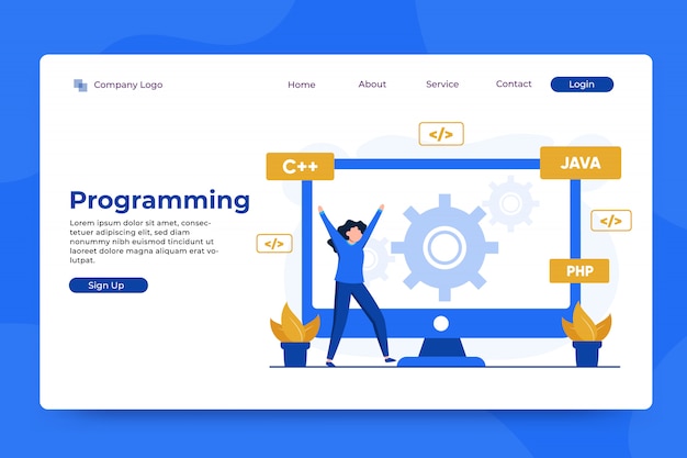 programming concept landing page template
