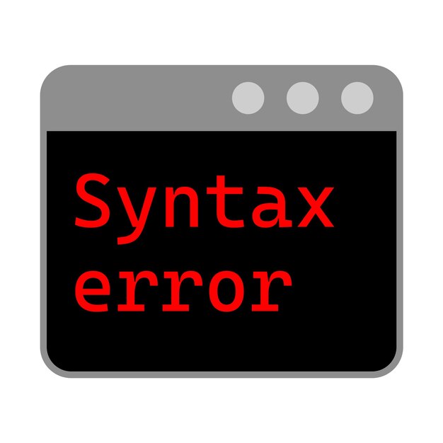 programming console syntax error