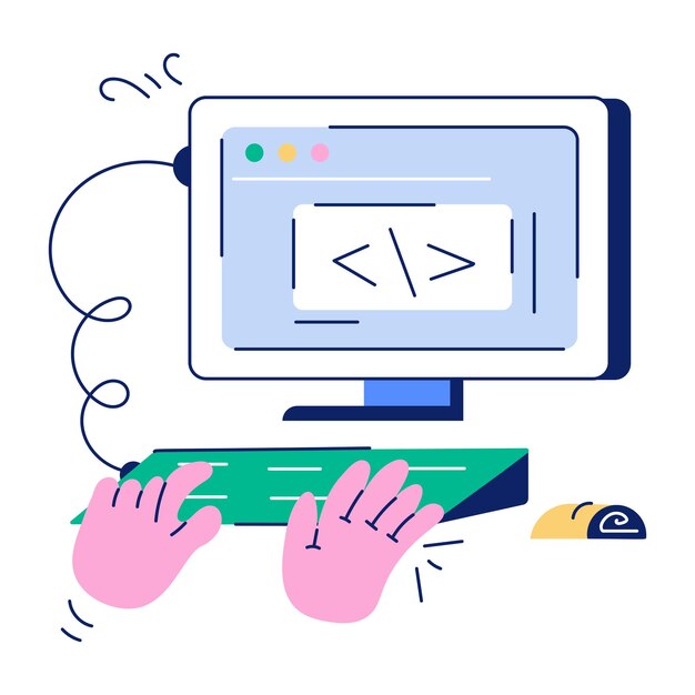 Programming Constructs Doodle Mini Illustration