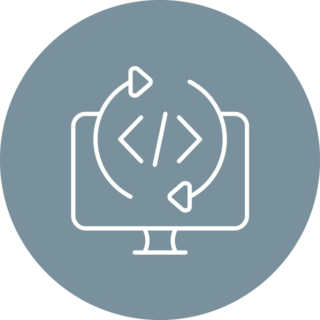 programming cycle icon vector image can be used for computer programming