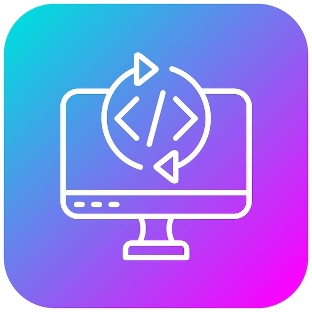 programming cycle vector icon can be used for computer programming iconset