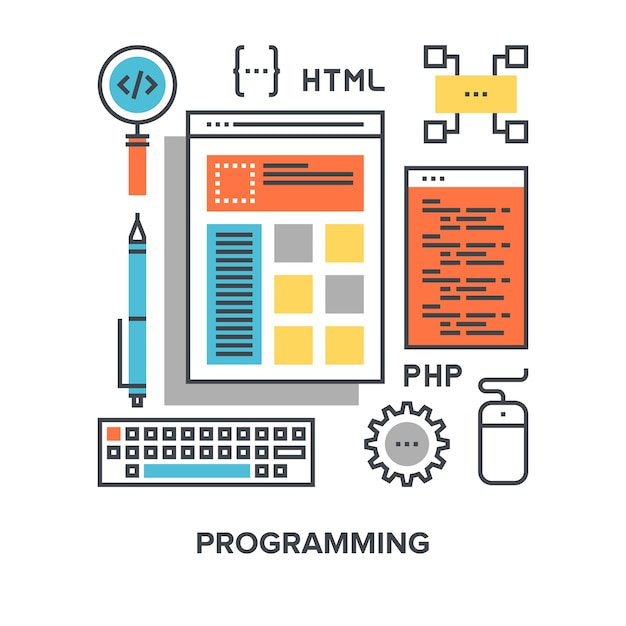 programming flat line concept