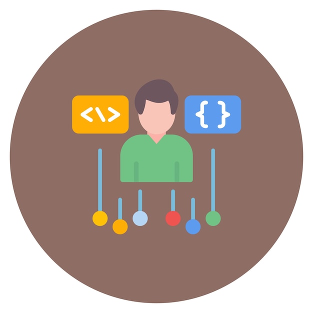 programming skills flat illustration