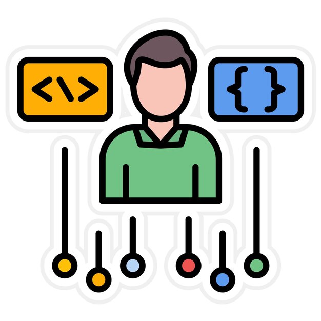 programming skills icon vector image can be used for no code