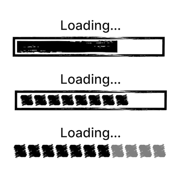 Progress bar in grunge style