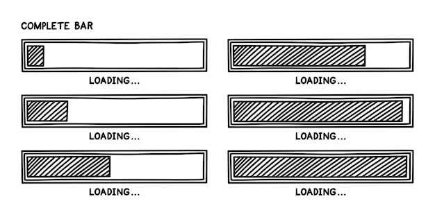 Progress loading bar Infographics design element with status of completion