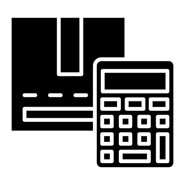 Project Estimate Glyph Solid Black Illustration