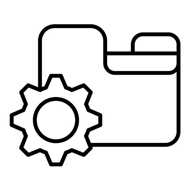 Project Files Line Illustration