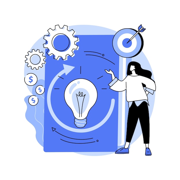 Project life cycle abstract concept vector illustration