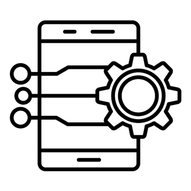 Project Management App Line Illustration