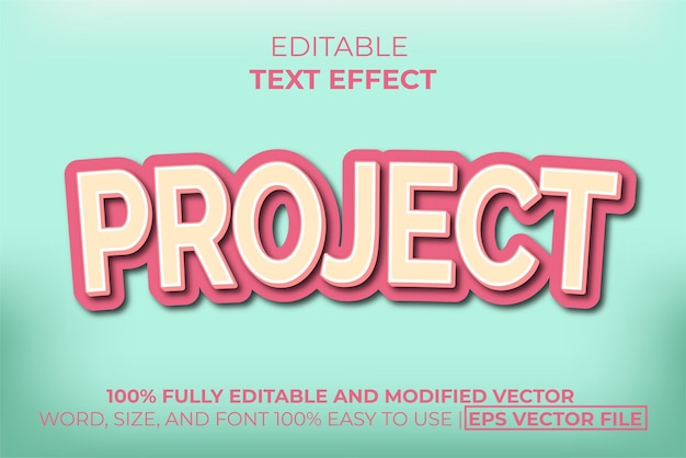 Project text effect easy to edit
