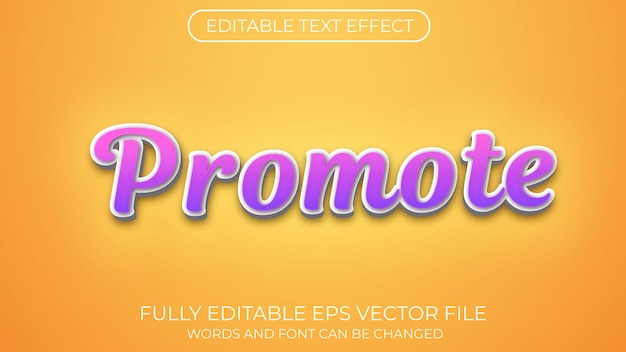 Promote text effect