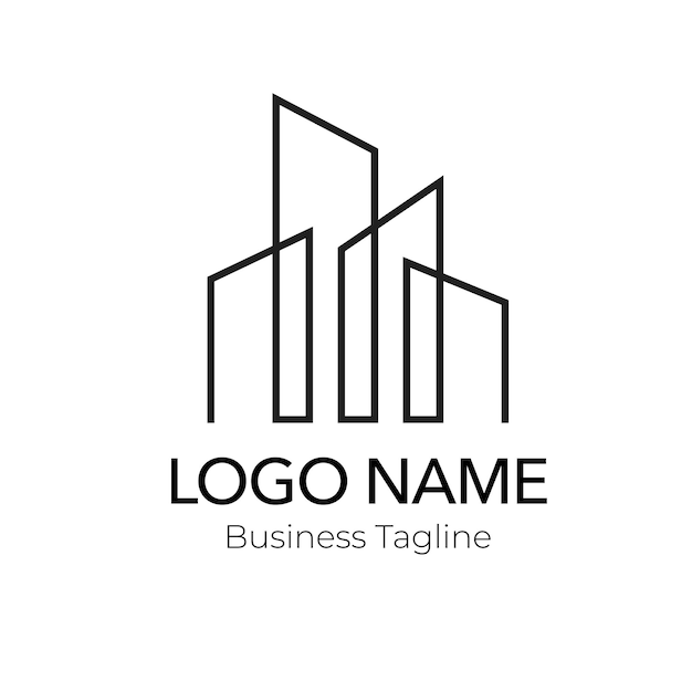 property agency logo design template collection