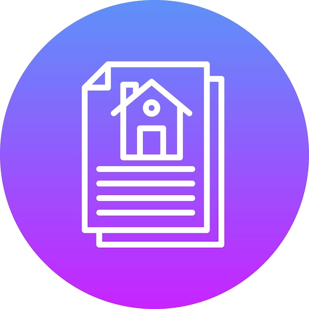 Property Agreement vector icon illustration of Real Estate iconset