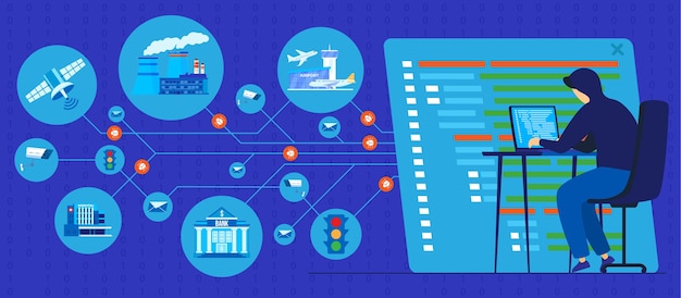Protection of personal information technology  illustration.