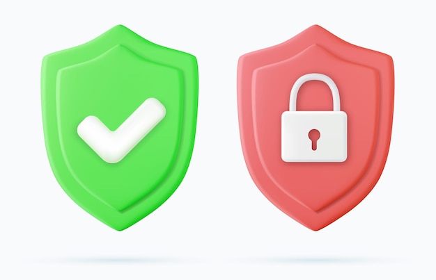 Protection padlock abstract shield security