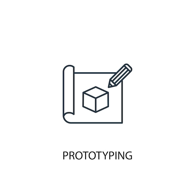 Prototyping concept line icon. Simple element illustration. prototyping concept outline symbol design. Can be used for web and mobile UI/UX